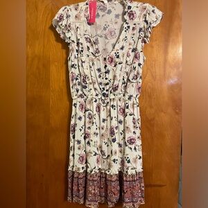 NWT Xhilaration Floral Mid Length Dress A Line Women’s size Small